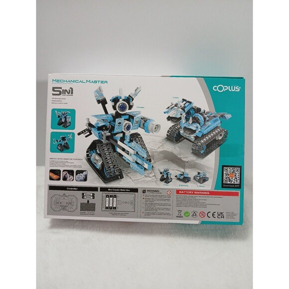 Coplus 5 in 1 STEM Robot 398pc Building Kit Bluetooth Mechanical Master - Picture 4 of 4